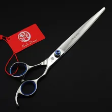 Ножницы для домашних животных 676#8 ''22 см бренд фиолетовый дракон Высший сорт Парикмахерские ножницы 440C собаки кошки домашние животные ножницы для стрижки волос