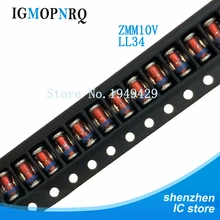 200 шт./лот ZMM10V LL34 10V 0,5 W 1/2W стабилитрон диод поверхностного монтажа