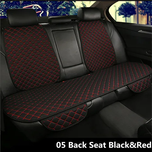 Льняной Чехол-протектор на автомобильное сиденье переднее заднее сиденье задняя подушка коврик со спинкой для авто автомобильный интерьер грузовик внедорожник или фургон - Название цвета: 1set Back BlackRed