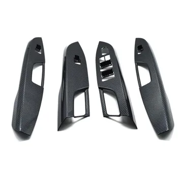 

Carbon Fiber Style Car Interior Door Armrest Window Switch Button Cover Trim Sticker For Suzuki Vitara 2016 Auto Styling