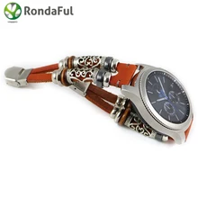 Новое поступление Ретро Смарт спортивные часы группа кожа замена ремешок для Samsung Gear S3 отдельных SmartWatch группы для парня женские