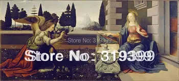 

Oil Painting Reproduction on linen canvas,Annunciation by Leonardo Da Vinci , Fast Free Shipping,100% Handmade,Museam Quality