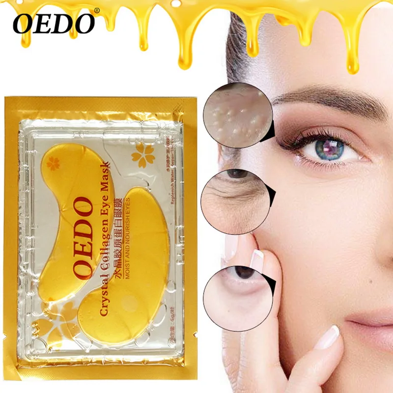 

Crystal Collagen Eye Patch Serum Gold Moist And Nourish Eyes Serum Anti-aging Whitening Dark Circles EyesSkinCare 1/5/10pair