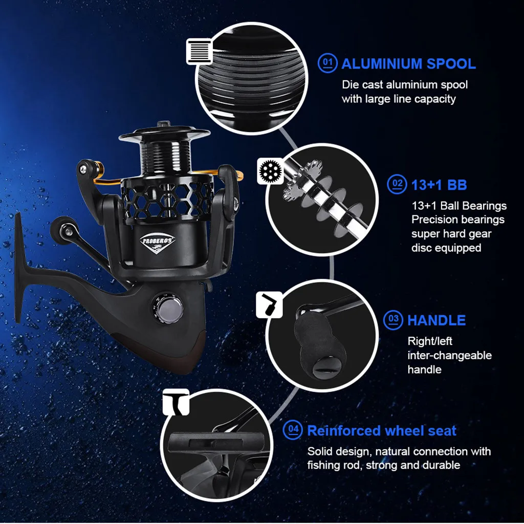 

2019 TOP Spinning reel PROBEROS rotating reel - smooth rotating fishing reel VB250-VB550 2.28