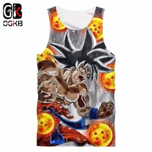 OGKB аниме забавные топы для мужчин с принтом Dragon Ball 3d майка человек Fintess жилет спортивная одежда в стиле панк Homme без рукавов Футболка Homme