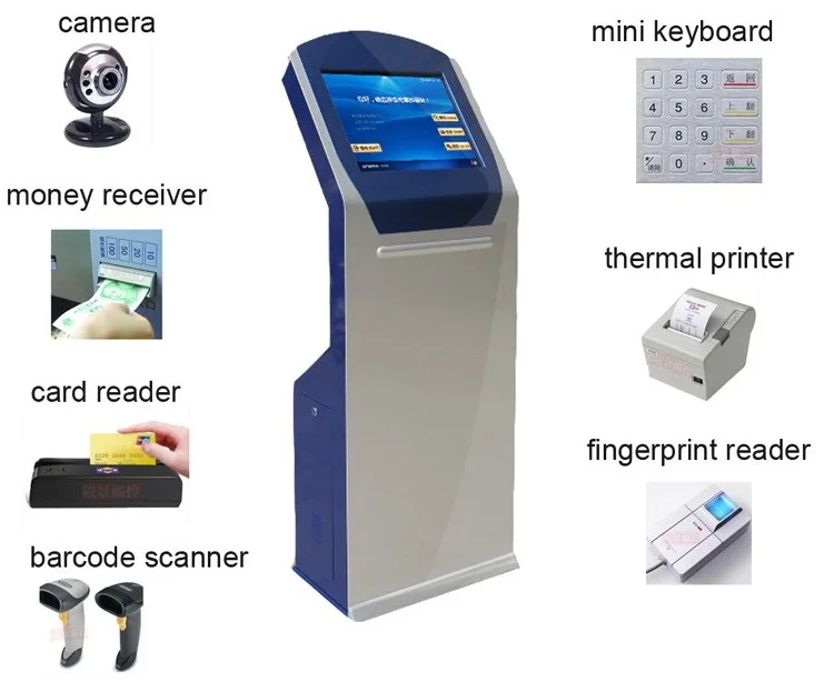 

Custom children's 17 32 42 inch LCD Wifi IR Touch terminal signage inductive card biometric time attendance recording