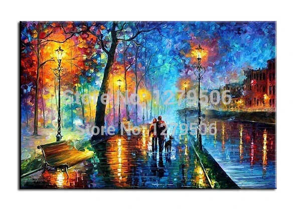 

Artist High Quality Handmade Rich Colors modern Landscape Oil Painting Colorful Palette Knife Paintings Wall Art Pictures