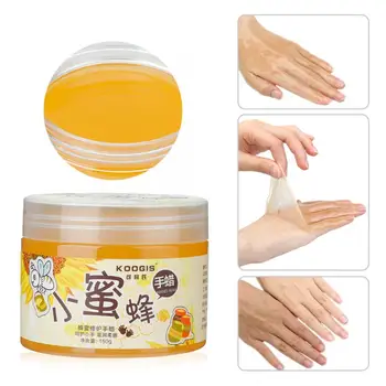 

140g Milk Honey Moisturizing Hand Wax Whitening Hydrating Tender Hand Skin Exfoliating Calluses Hand Film