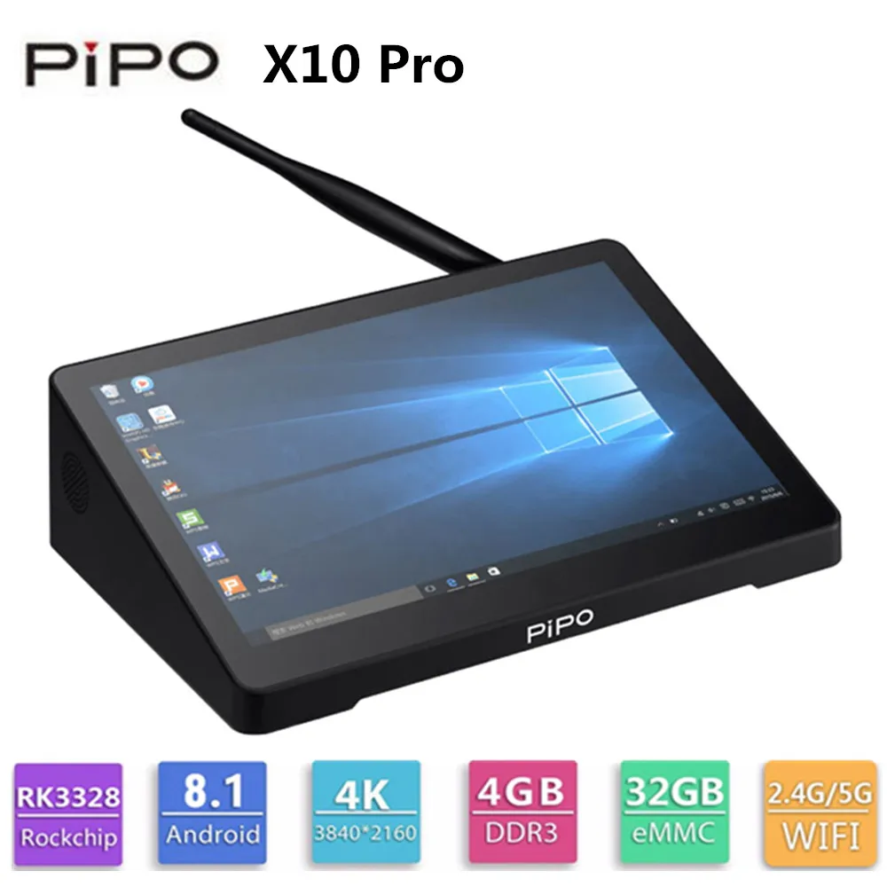 Оригинальный pipo X10Pro Mini PC Windows10 мини-ПК Intel Cherry Trail Z8350 4G 32G 10,8 Inch Tablet PC 2,4G Wi-Fi BT4.0 Smart Mini PC