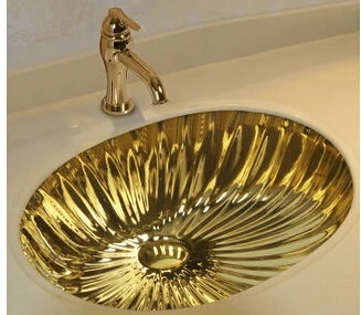 Undercounter. Ceramics. Wash your face. Golden taichung basin