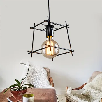 

Industrial Retro Style Art LED Pendant Light Black White Edison Light Bulb Pendant Lamp Hanging Light Luminaries Lampshade