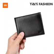 Chaude!!! 90 Fen Xiaomi Portefeuille En Cuir Pleine Véritable Noir Bourse Homme Élégant D’affaires Vachette Haute Qualité haut de gamme Designer