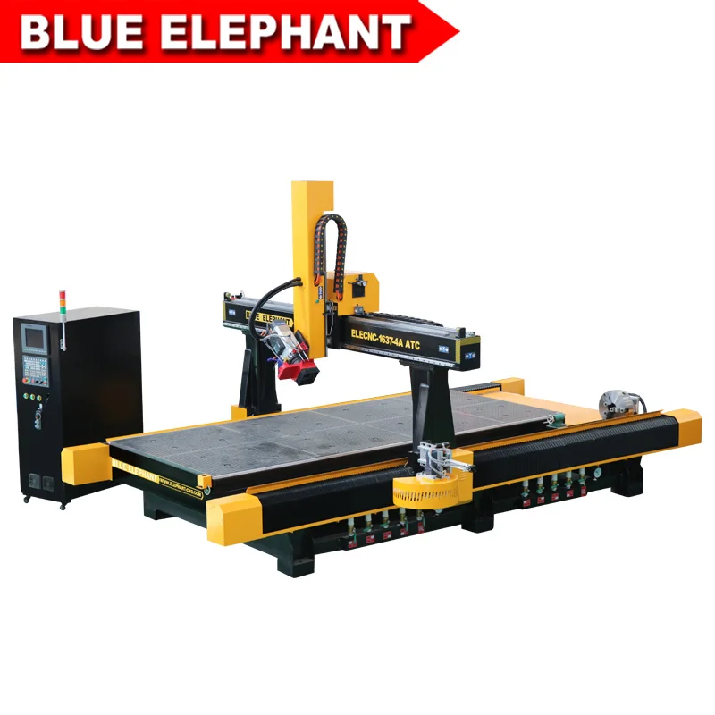 

Blue Elephant 2019 hot sale 4 Aixs 1637 Carousel ATC Wood Processing CNC Router for Full Scale Model Car Design