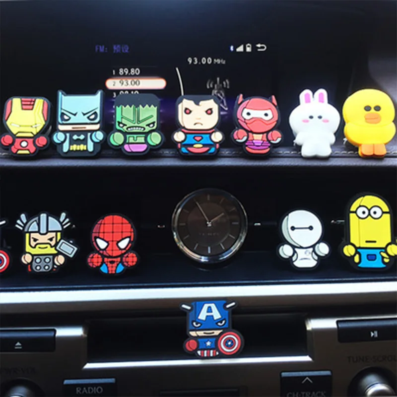 

Action Figure toy Cartoon Air Freshener with Clip Car Styling Perfume Condition Vent Outlet Avengers Marvel Superman Batman