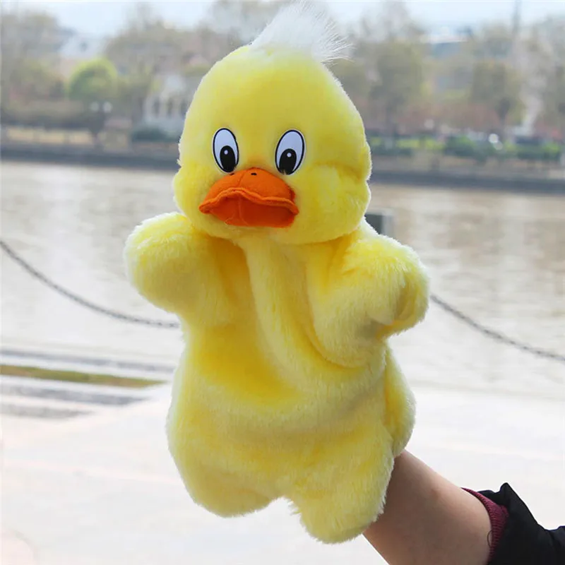 

Pizies Kids Lovely Animal Plush Hand Puppets Childhood Soft Toy Duck Shape Story Pretend Playing Dolls Gift For Children on sale