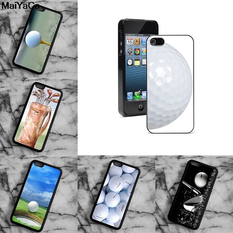 MaiYaCa мяч для гольфа с принтом iPhone 4S SE 5C 5S 6S 7 8 Plus X XR XS MAX Samsung черный мягкий чехол