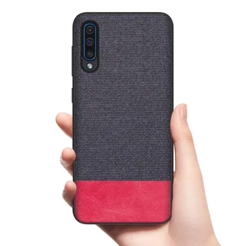 

Luxury Canvas Cloth Phone Cover For Samsung Galaxy A50 A10 A30 A40 A70 M30 M20 M10 S10 S9 S8 Plus Stitching Shockproof Back Case