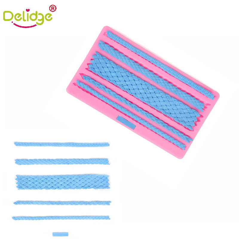 

Delidge 1pc Hemp Rope Silicone Cake Mould Cake Edge DIY Cake Decorating Tools Chocolate Fondant Mold