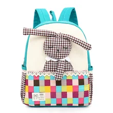 2017 nuevo conejo lindo niños mochila niños mochila mochilas de kindergarten de alta calidad pequeña de encaje back pack niñas backpa