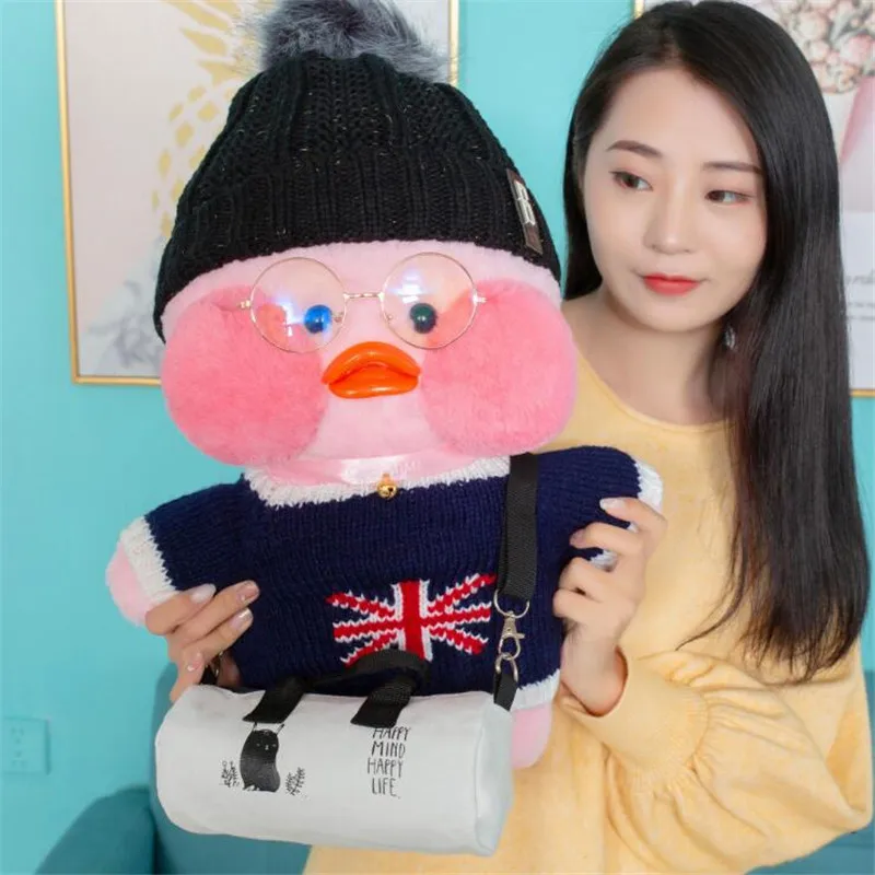 50 см Kawaii LaLafanfan плюшевая игрушка Кафе утка Милая Утка Мягкая набивная кукла