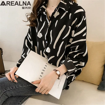 

Leopard Print Korean Fashion Women Blouse 2019 Fall Stripe Bat Sleeve Shirt Plus Size 4XL Womens Tops and Blouses Blusa Feminina
