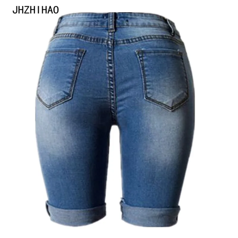 Женские джинсовые шорты, джинсовые шорты с дырками, белые, синие, черные, женские шорты с высокой талией, рваные шорты S-XXXL размера плюс