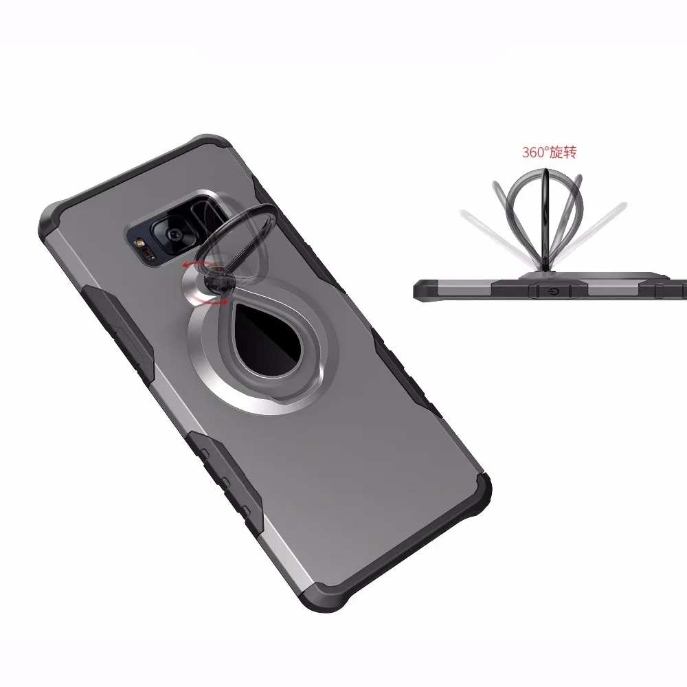 Для samsung Galaxy S8 плюс Чехол Жесткий Броня 360 Градусов Подставка для S7 Примечание 8