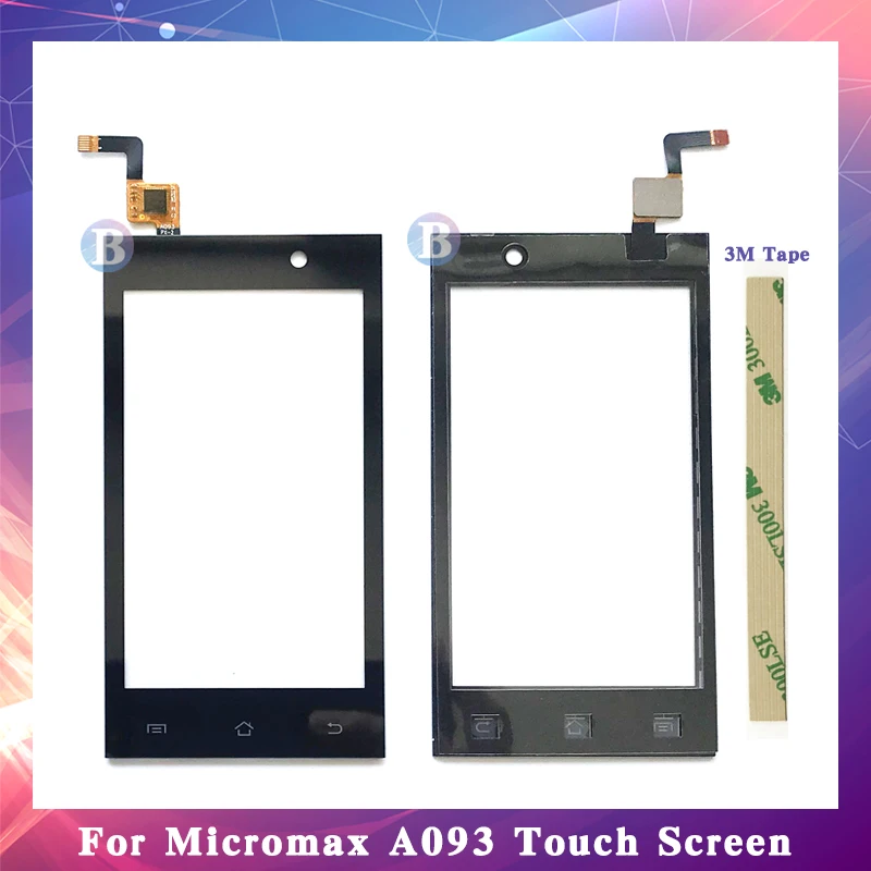 

High Quality 4.0" For Micromax A093 Touch Screen Digitizer Sensor Outer Glass Lens Panel Black Replacement