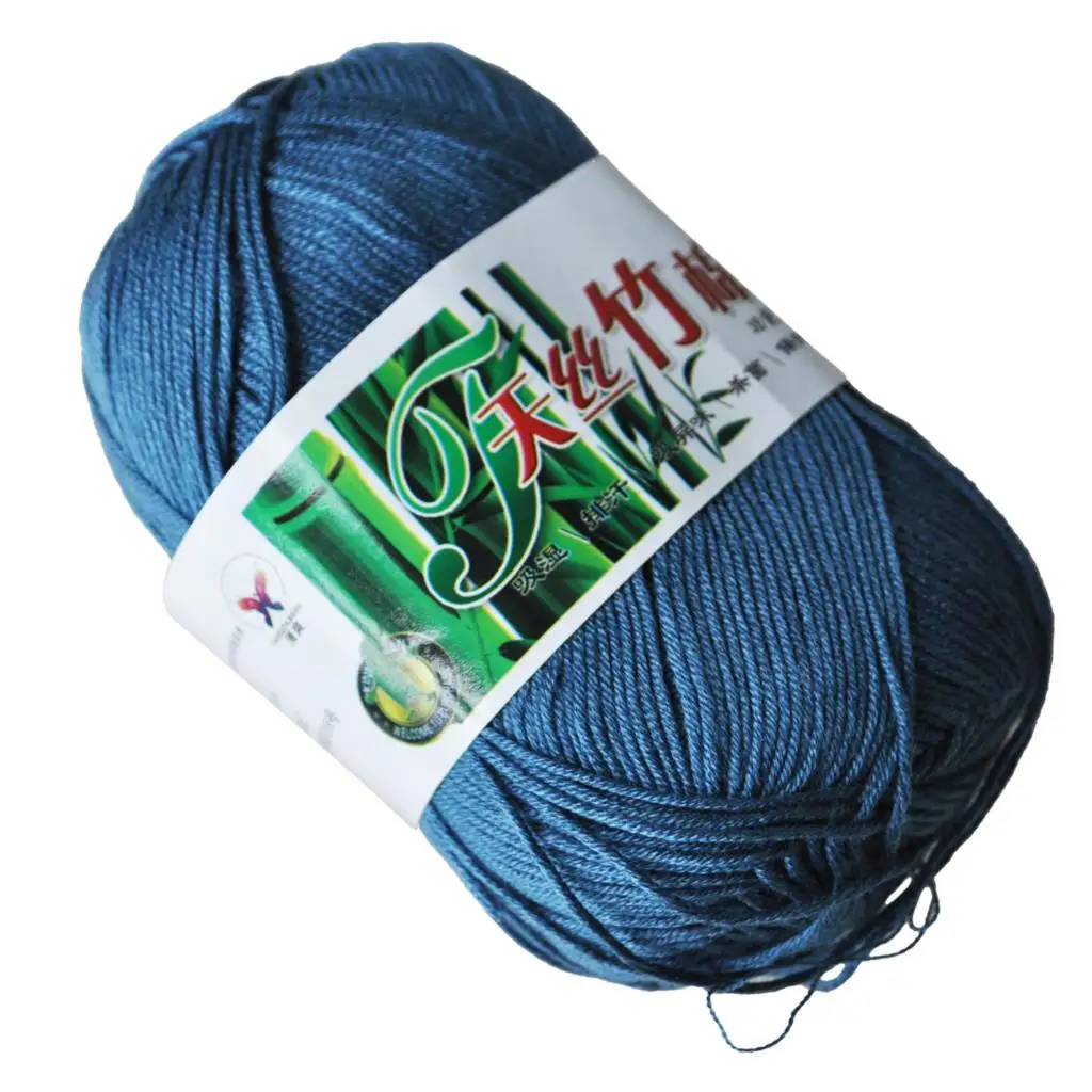 50 г тенсель бамбук хлопок пряжа для BabyDeep Ink Blue