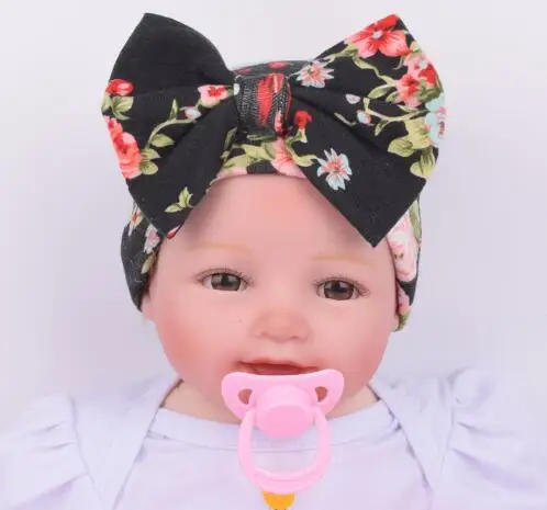 

ON SALE 1PCS Hospital Newborn Hat Baby Girl Beanie With Big Bowknot Newborn Knit Infant Flower Hipster Caps Baby Toddler Cap