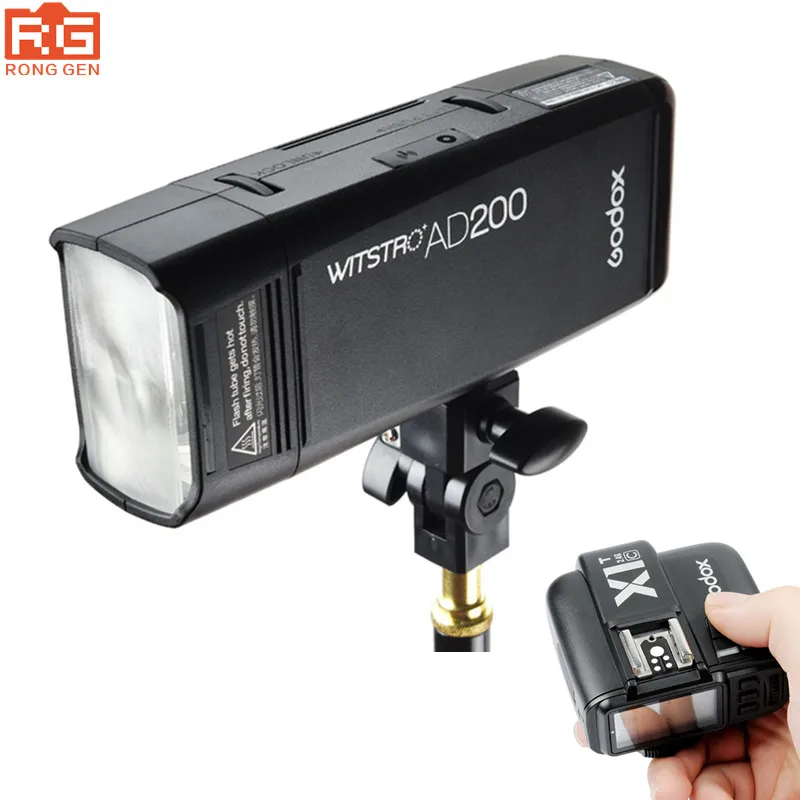 

Godox AD200 Pocket Flash + Godox X1-T Trigger or Transmitter for 3 kind of camera brand for Canon Nikon Sony Olympus Fujifilm