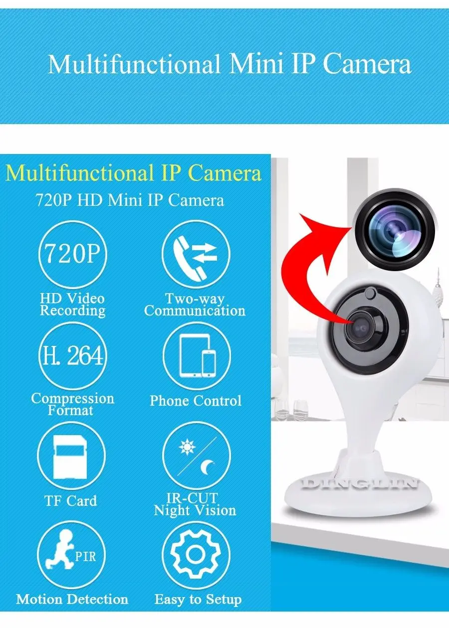 P2P Беспроводной WI-FI IP Камера CCTV HD 720 P сети ИК Ночное Видение безопасности Видео IP камера