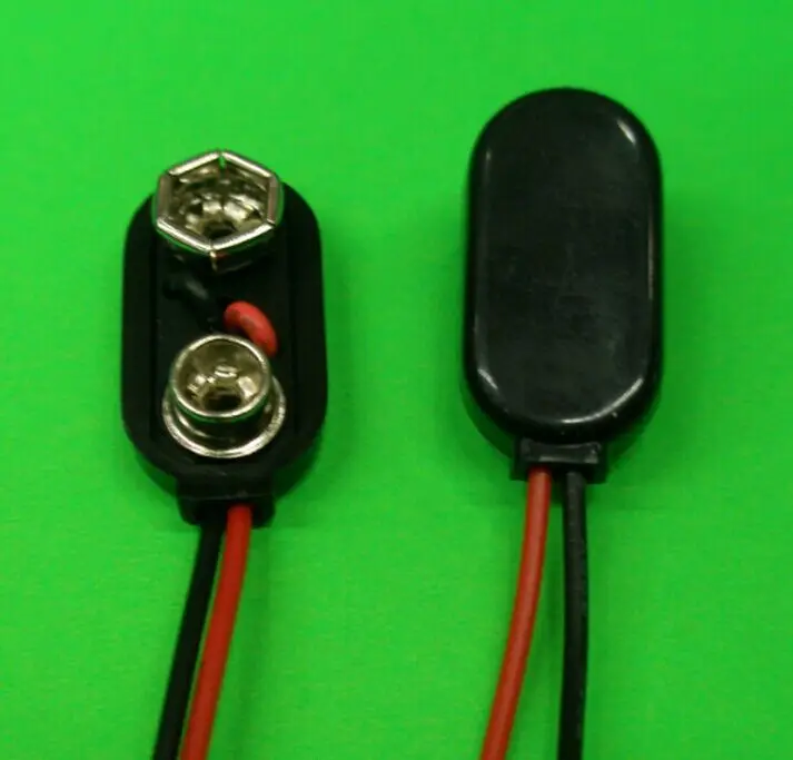 New 10 pcs 9V (9 Volt) Battery Clip Connector Hard Shell I Type Black | Обустройство дома