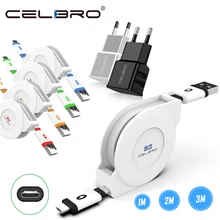 Жильный микро-usb кабель 3 м длиной 2 м микро Usb кабель Шнур для samsung Galaxy A3 A5 A6 J3 J5 J7 A7 A6 S6 S7 край