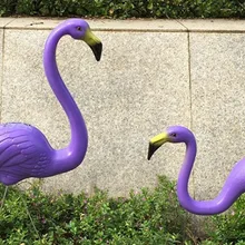 Открытый Пластик Моделирование декоративный, с рисунком фламинго для сада Праздничная вечеринка Свадьба вилла садовый декор