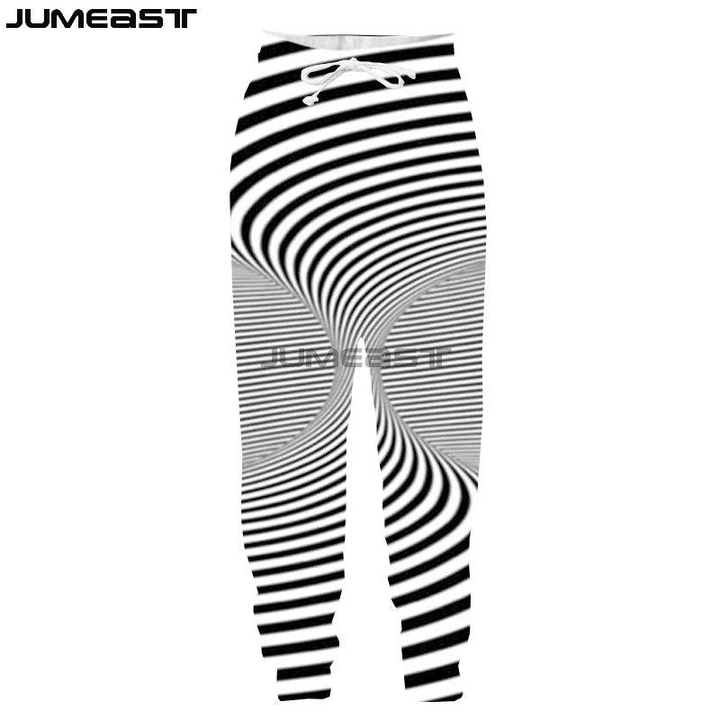 Jumeast бренд для мужчин/для женщин 3D печатных визуальную иллюзию повседневное длинные брюки для девочек спортивный пуловер длина пот - Цвет: 37