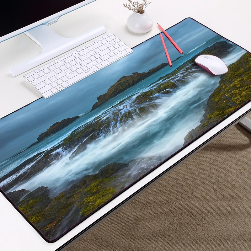 Congsipad красивые пейзажи океан пляж вода HD обои стол резиновый коврик для мыши коврики большой размер игровой геймер компьютерный коврик для мыши - Цвет: 800x300x2mm