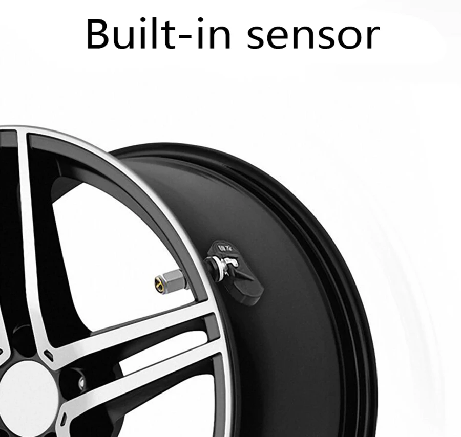 Система контроля давления в шинах Мобильный Bluetooth APP монитор Встроенный автоматический Автомобильный Универсальный датчик обнаружения шин ЖК-дисплей Система Q0248