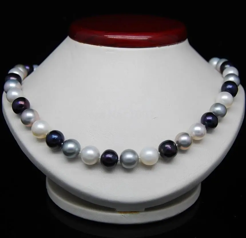 

Jewelr 003877 Noble 9-10mm Multi_color Pearl Necklace 14KGP YG Clasp
