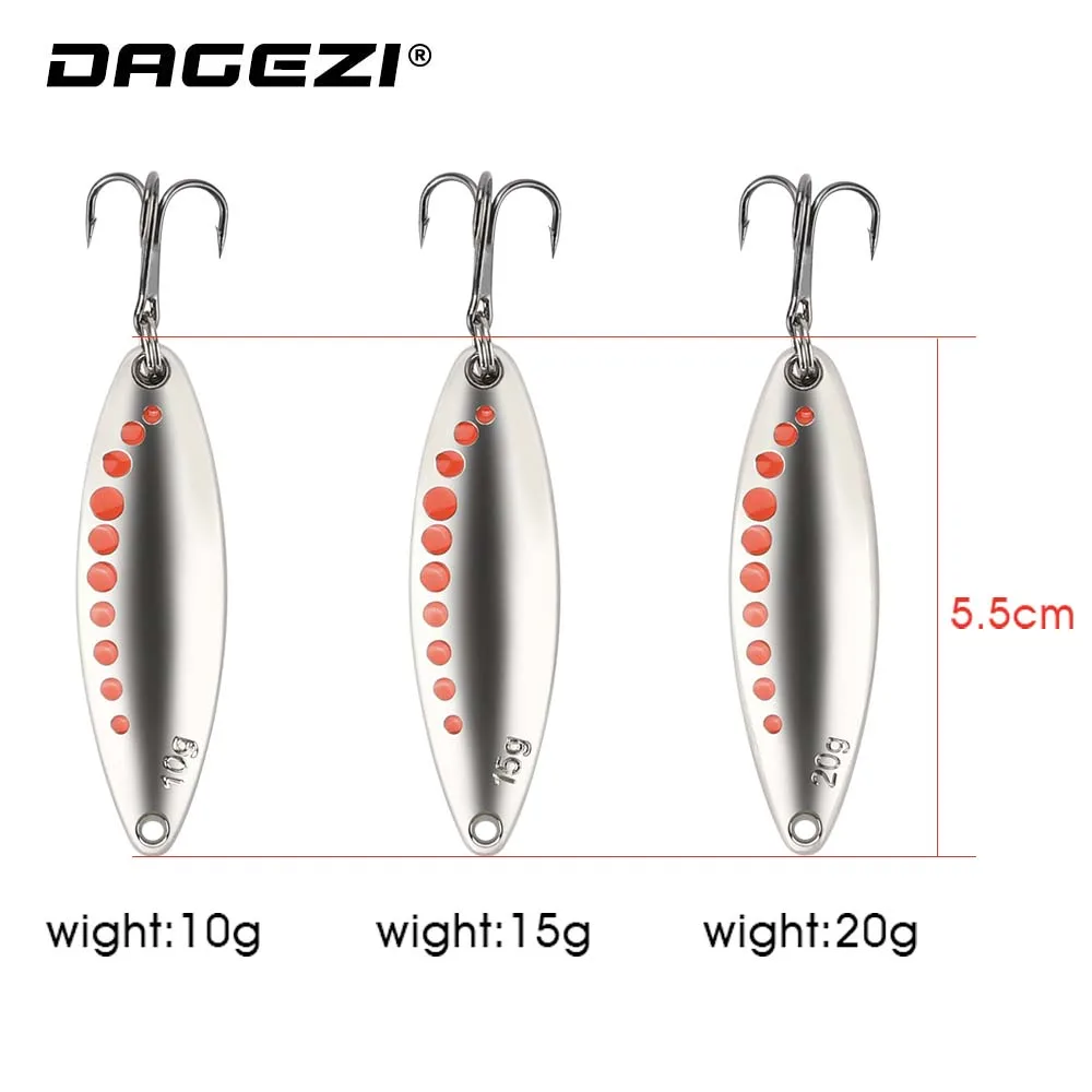 DAGEZI مشغل مخرطة تشكيل الألواح المعدنية الرقيقة بواسطة قرص دائري ملعقة الصيد إغراء الطعوم الثابت الترتر الضوضاء شىء صغير براق مع ريشة خطاف ثلا...