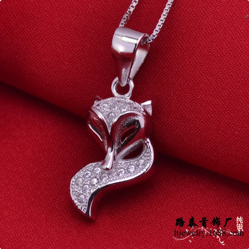 

LSP887 Cartoon CZ stone 925 silver pendants jewelry, free shipping