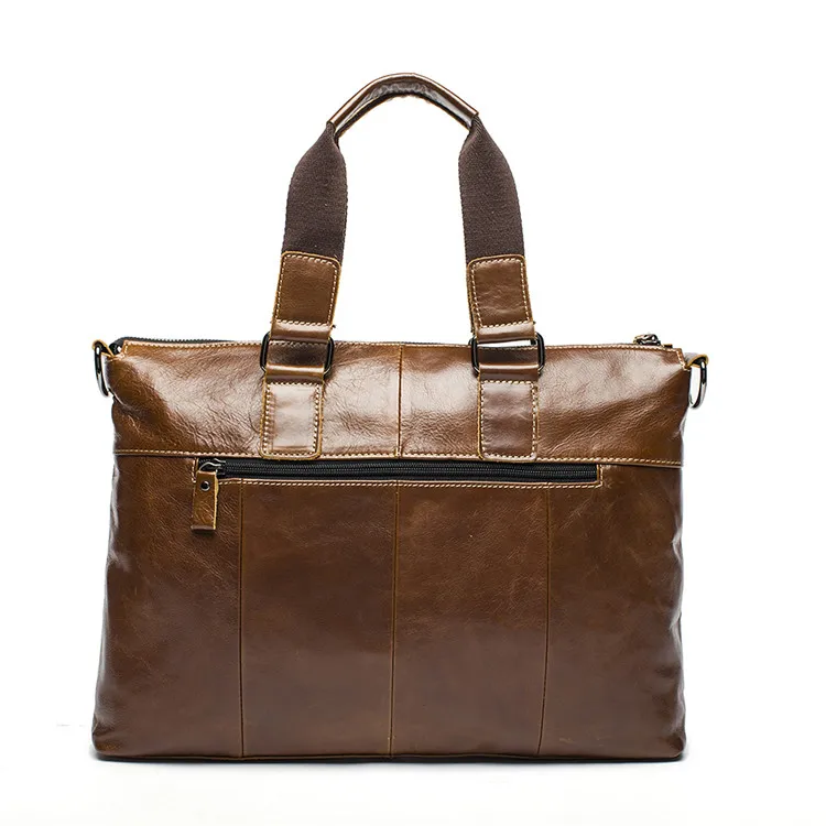 Мужская сумка из натуральной кожи в стиле ретро, многофункциональная Мужская сумка из воловьей кожи, деловой портфель на плечо, сумка для