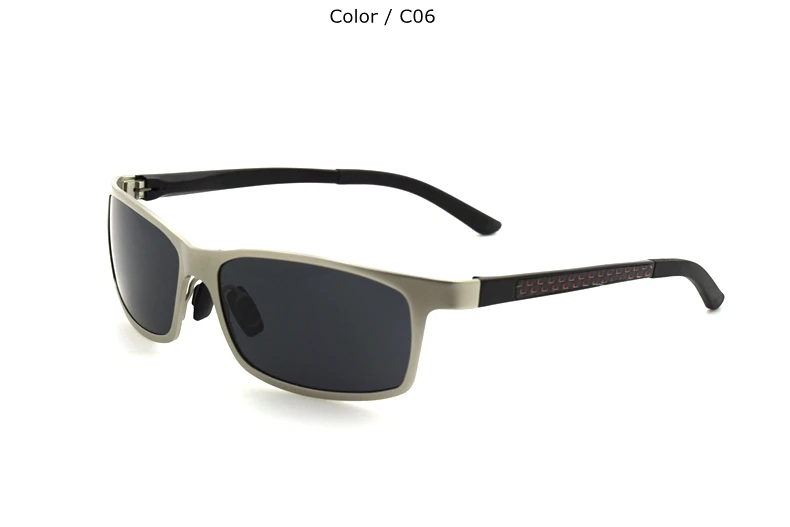 TUZENGYONG новые мужские поляризованные солнцезащитные очки из алюминия и магния солнцезащитные очки для вождения UV400 оттенков для мужчин Oculos masculino - Цвет линз: T0565 C06