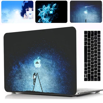

Fashion Protective Hard Shell Case Keyboard Cover Skin Set For 11 12 13 15"Apple Macbook Pro Retina Touch Bar Air A1466 A1369 CF
