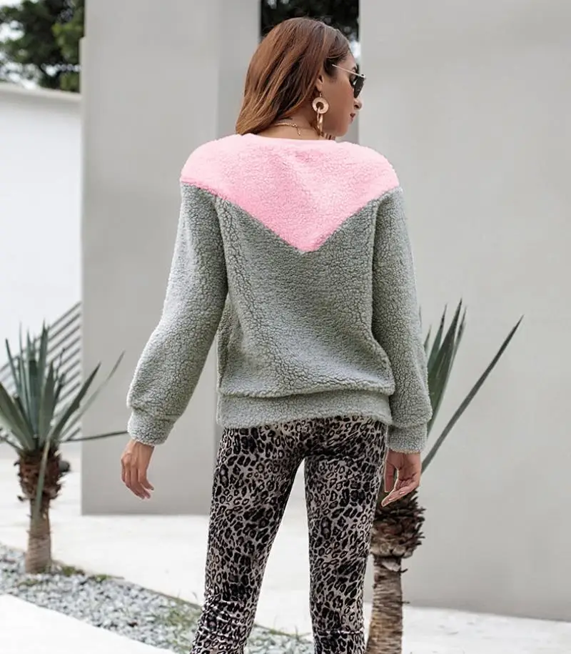 Women's New Long Sleeve O-Neck Coat Women's Velvet Sweatshirt Casual Outerwear Vestidos TO Keep Warm
