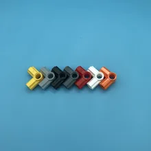 20Pcs/Lot TECHNIC PARTS Axle and Pin Connector Angled #6 - 90 Degree Building Block Brick Part Toys Compatible with 32014 Parts 20pcs lot 15n06 90