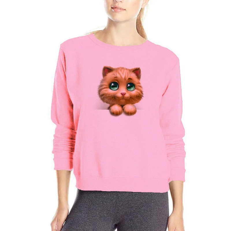 Green eyes cat hoodies lovely cute animal sweatshirt new design 3D