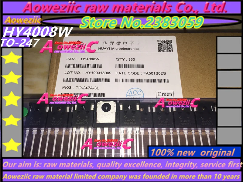 Aoweziic+ 2 шт-4 шт HY4008 HY4008W MOSFET 80 в 200A TO-247 инвертор ультра чип