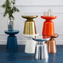 Superior apartment mini coffee stool luxury mini desk blue bronze copper color