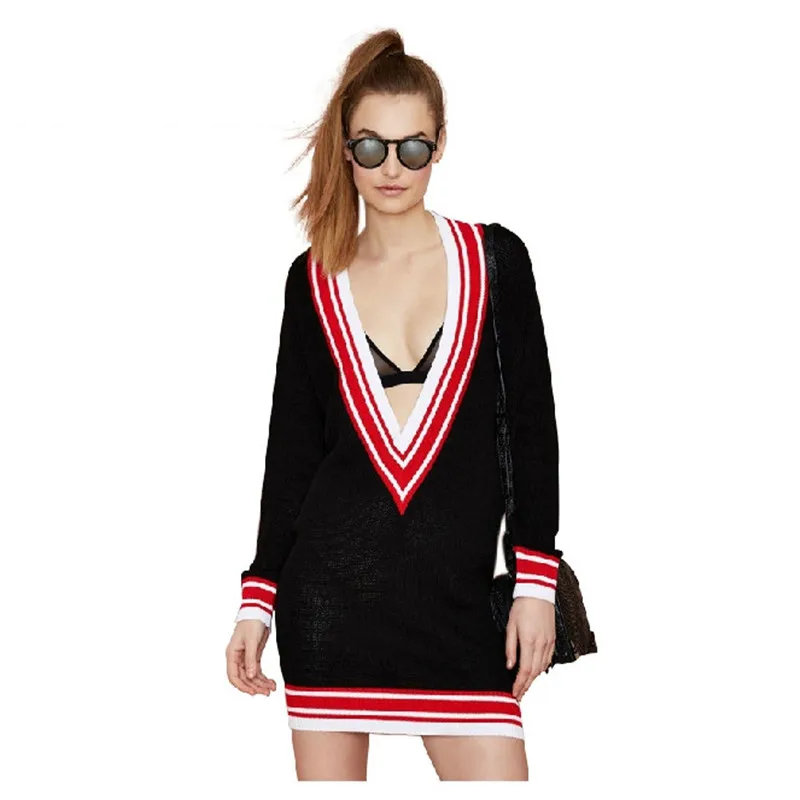 XS XXL New Arrival Brand Women Sexy Deep V neck Color